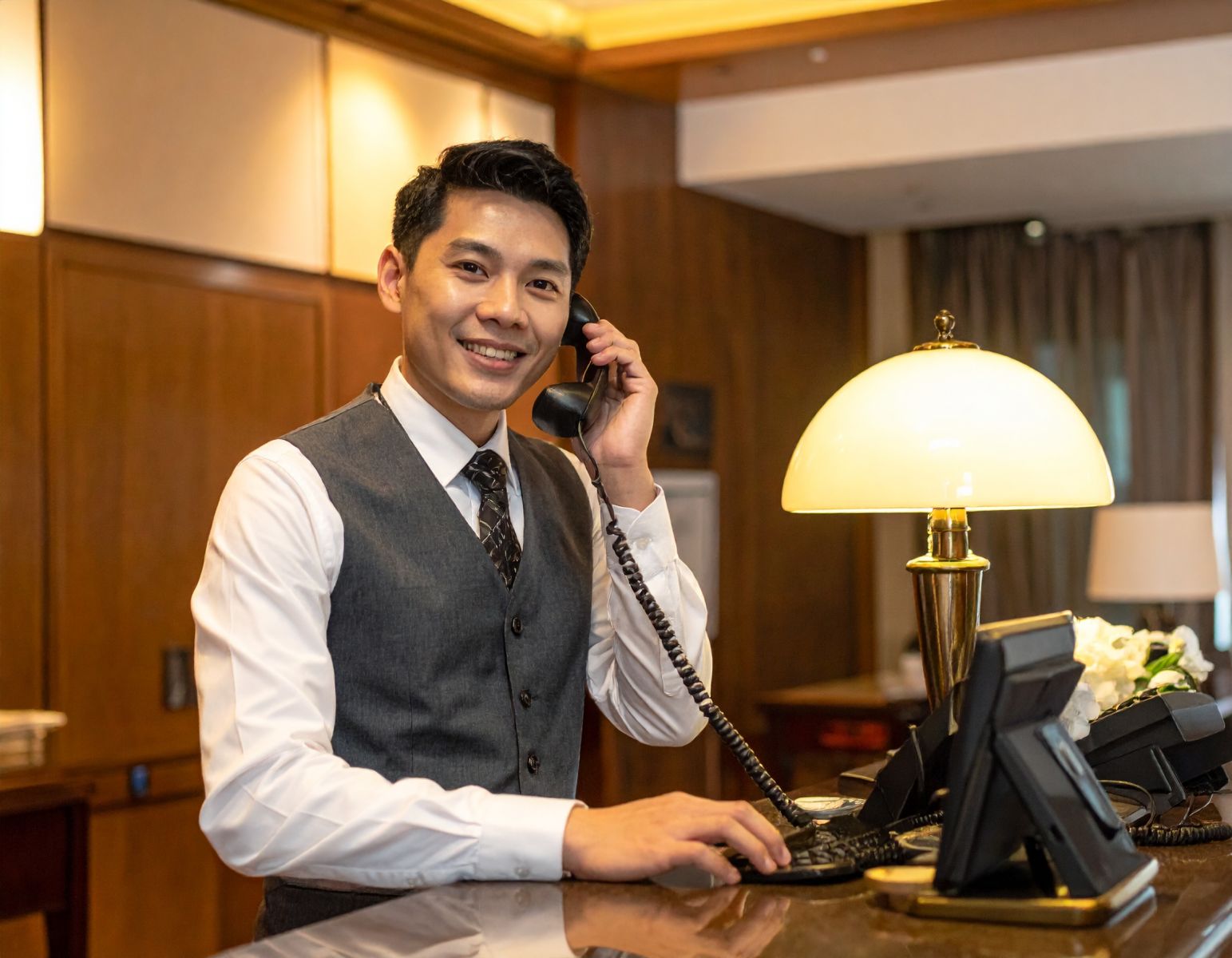 Firefly_亚洲酒店訂房部服務員，負責解答客戶有關訂房事宜的查詢，及來電轉接 378743.jpg